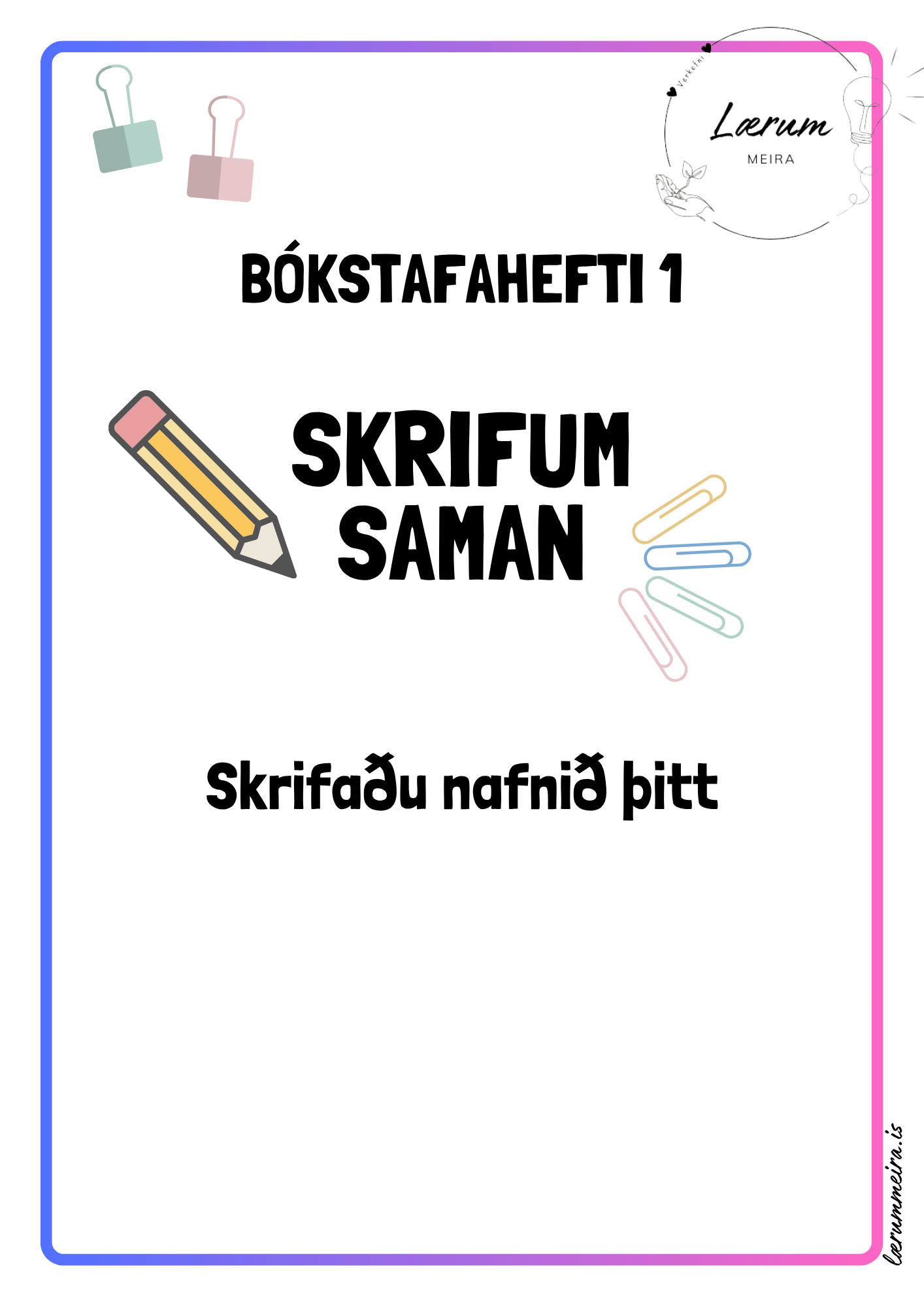 Bókstafaverkefni 1 ✏️