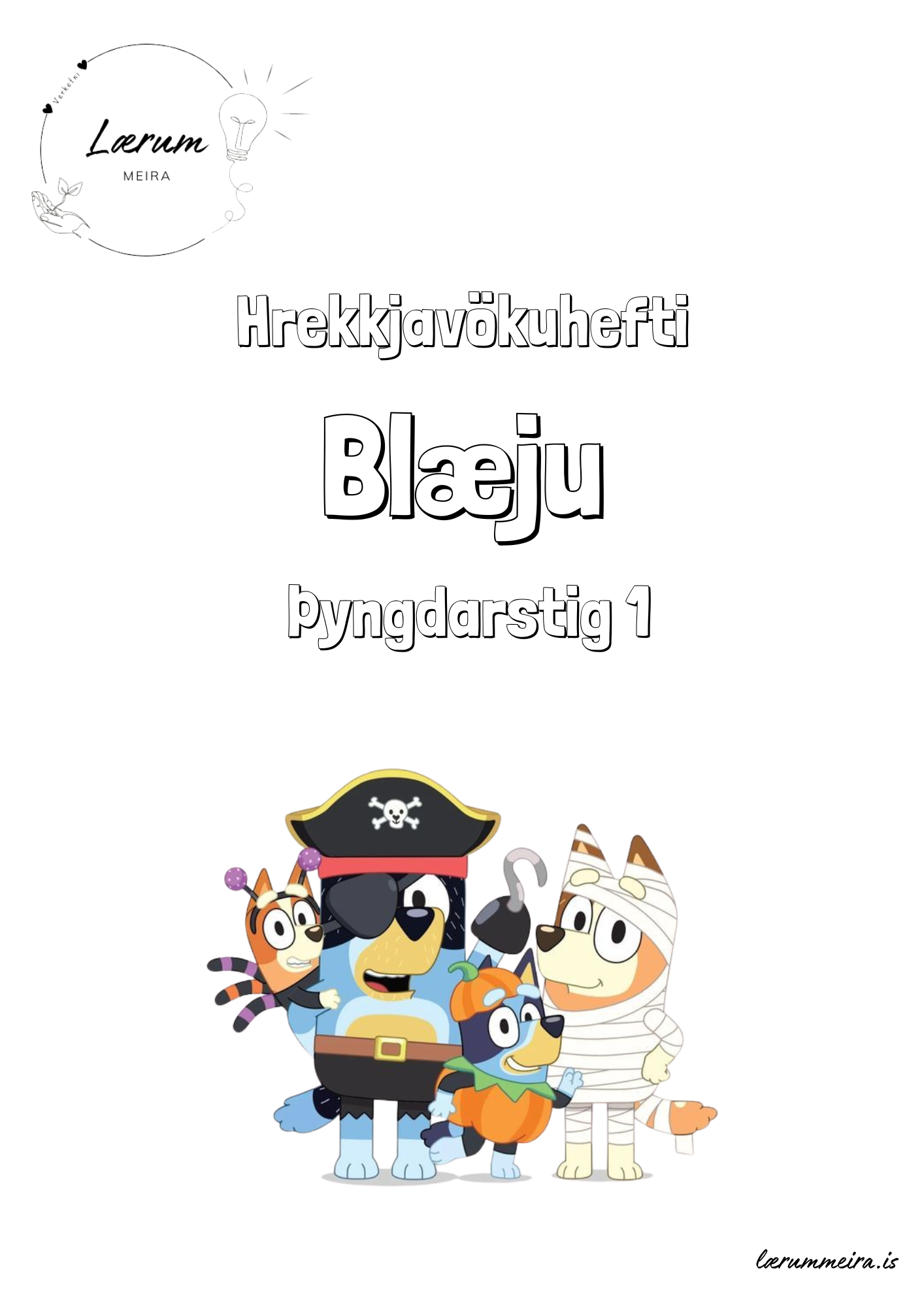 Hrekkjavökuhefti Blæju (Þyngdarstig 1) 🎃👻