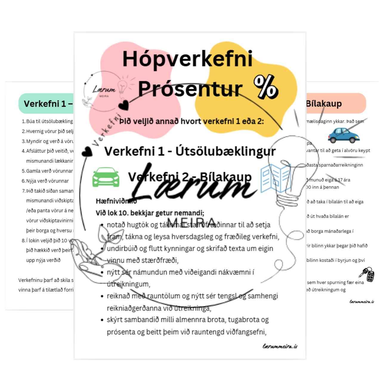 Prósentur - Hópverkefni