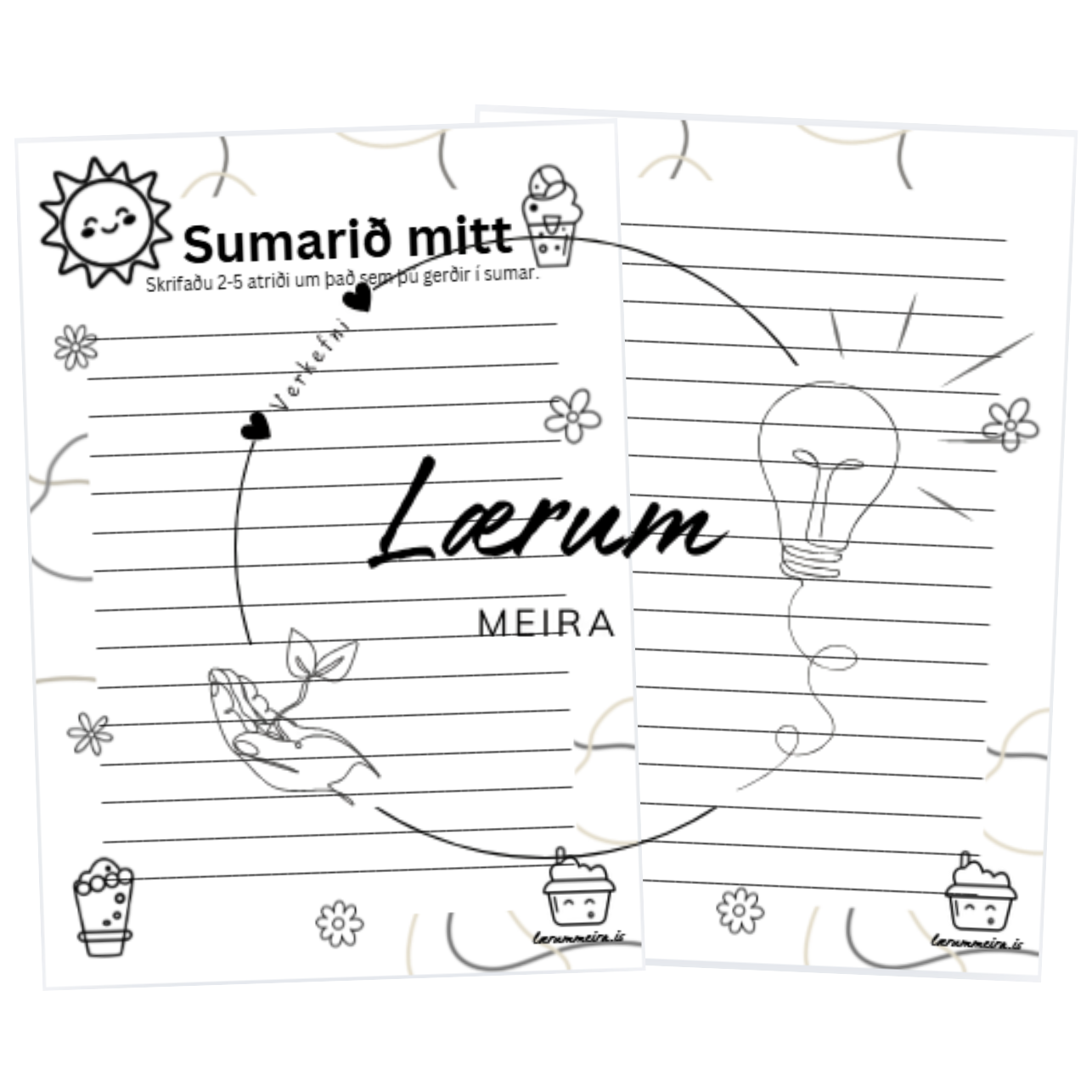 Sumarið mitt - ritunarverkefni (FRÍTT)