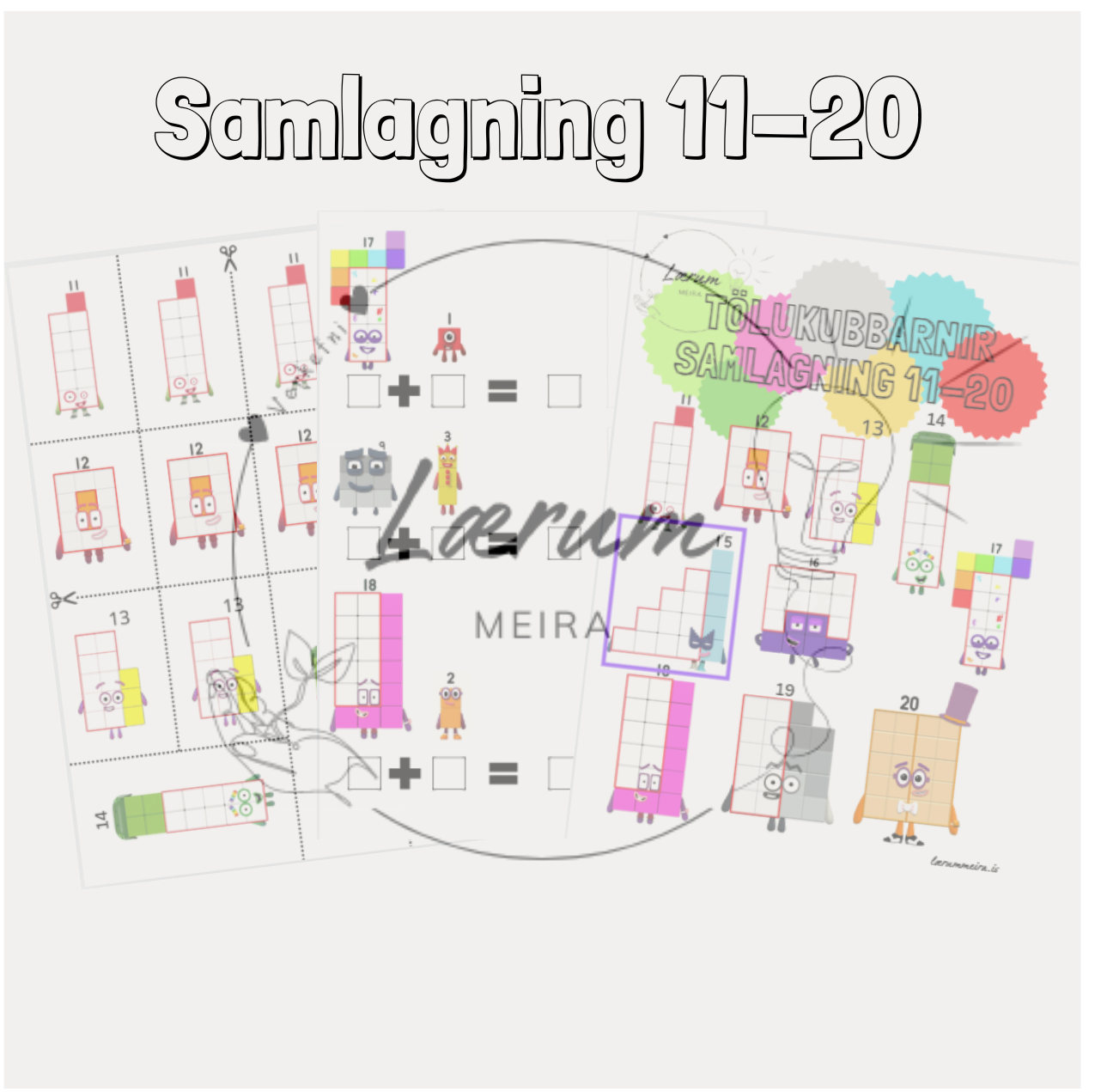 Tölukubbaverkefni: Samlagning 11-20 🔢