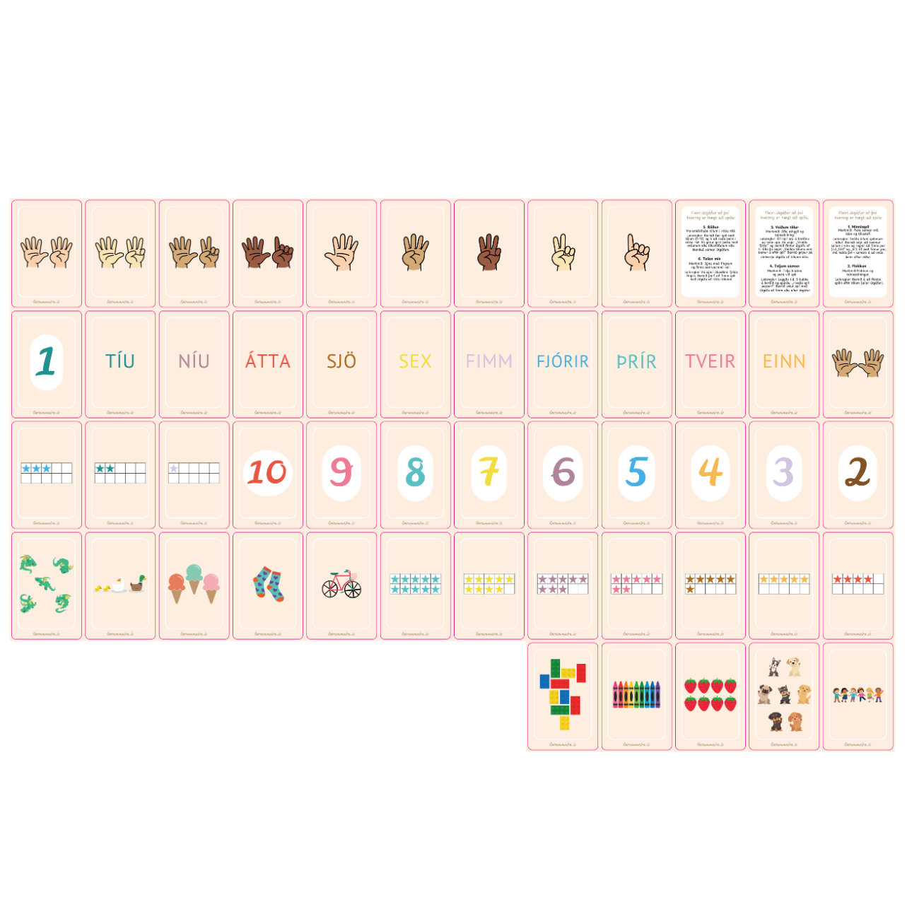 *FORSALA* TALNASPILIÐ 🔢 Lærum tölurnar 1-10
