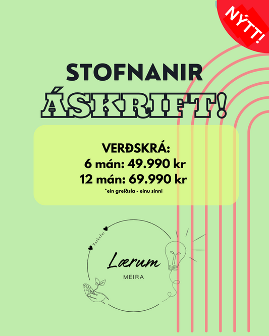 Stofnanir: Áskrift - 6 eða 12 mánuðir