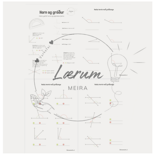 Horn og gráður (Hornamælingar)