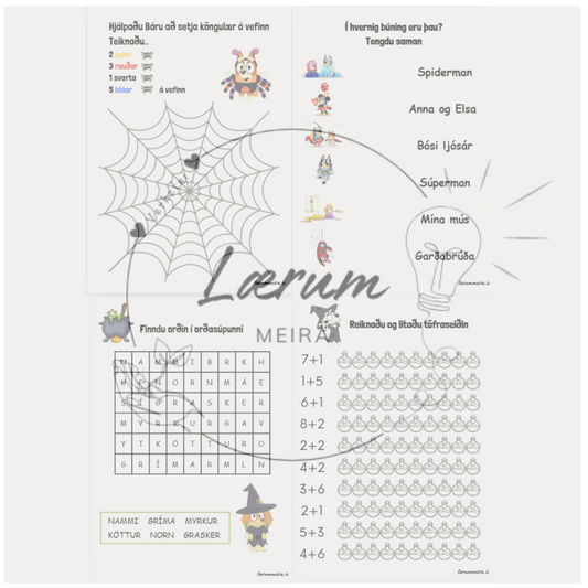 Hrekkjavökuhefti Blæju (Þyngdarstig 2) 🎃👻