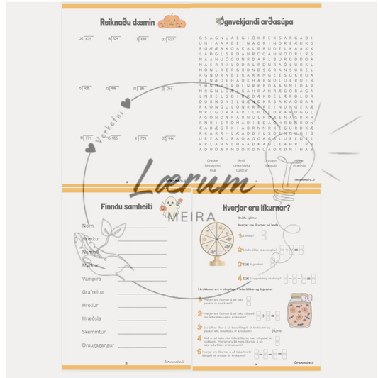 Hrekkjavökuhefti (Þyngdarstig 4) 🎃👻