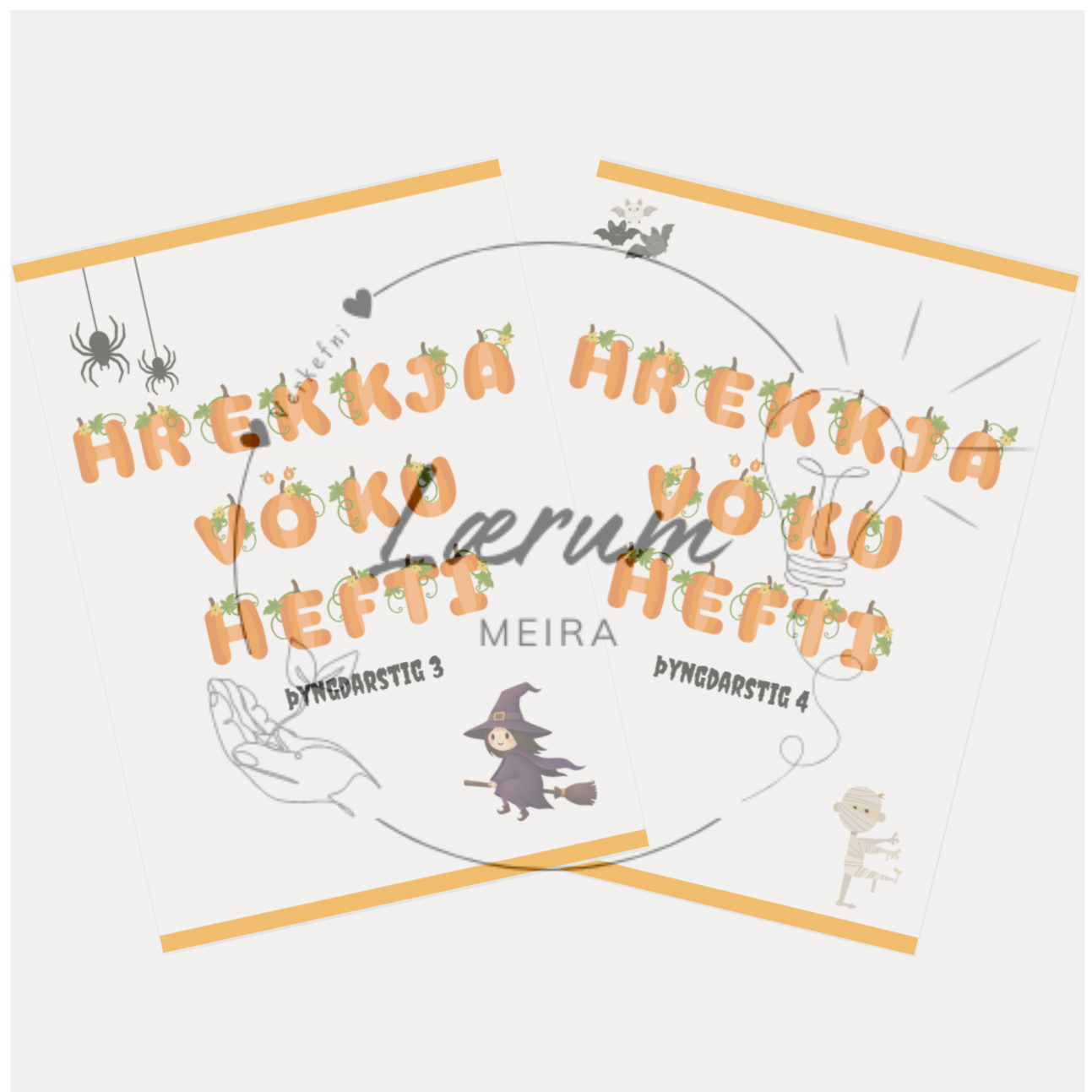 Hrekkjavökuhefti TILBOÐ (Þyngdarstig 3 og 4) 🎃👻