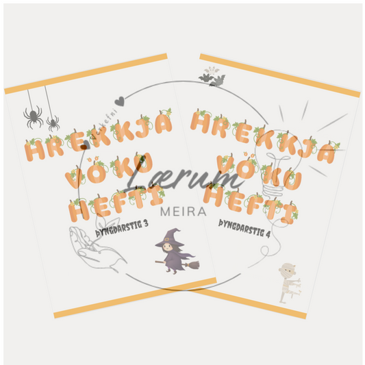 Hrekkjavökuhefti TILBOÐ (Þyngdarstig 3 og 4) 🎃👻