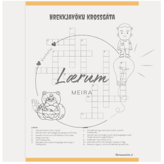 Hrekkjavöku krossgáta 🎃 (FRÍTT)