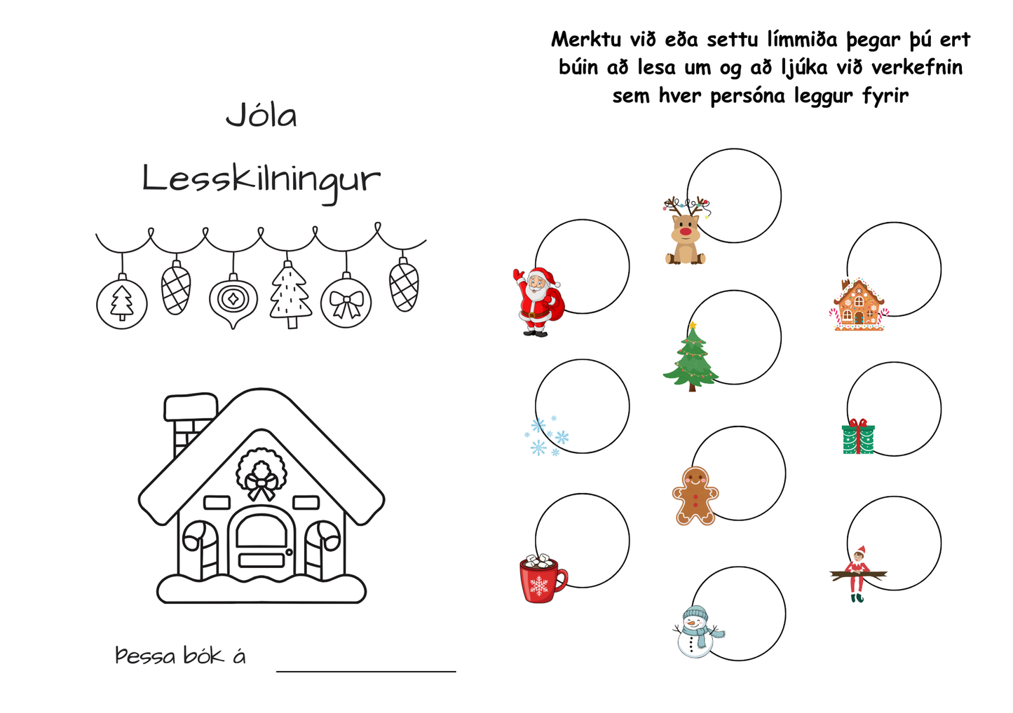 Jólalesskilningshefti 1 📖🎅🏽 (Stig 2)