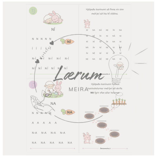 KA-NÍ-NA Lestrarhefti 🐰 (áskrift)
