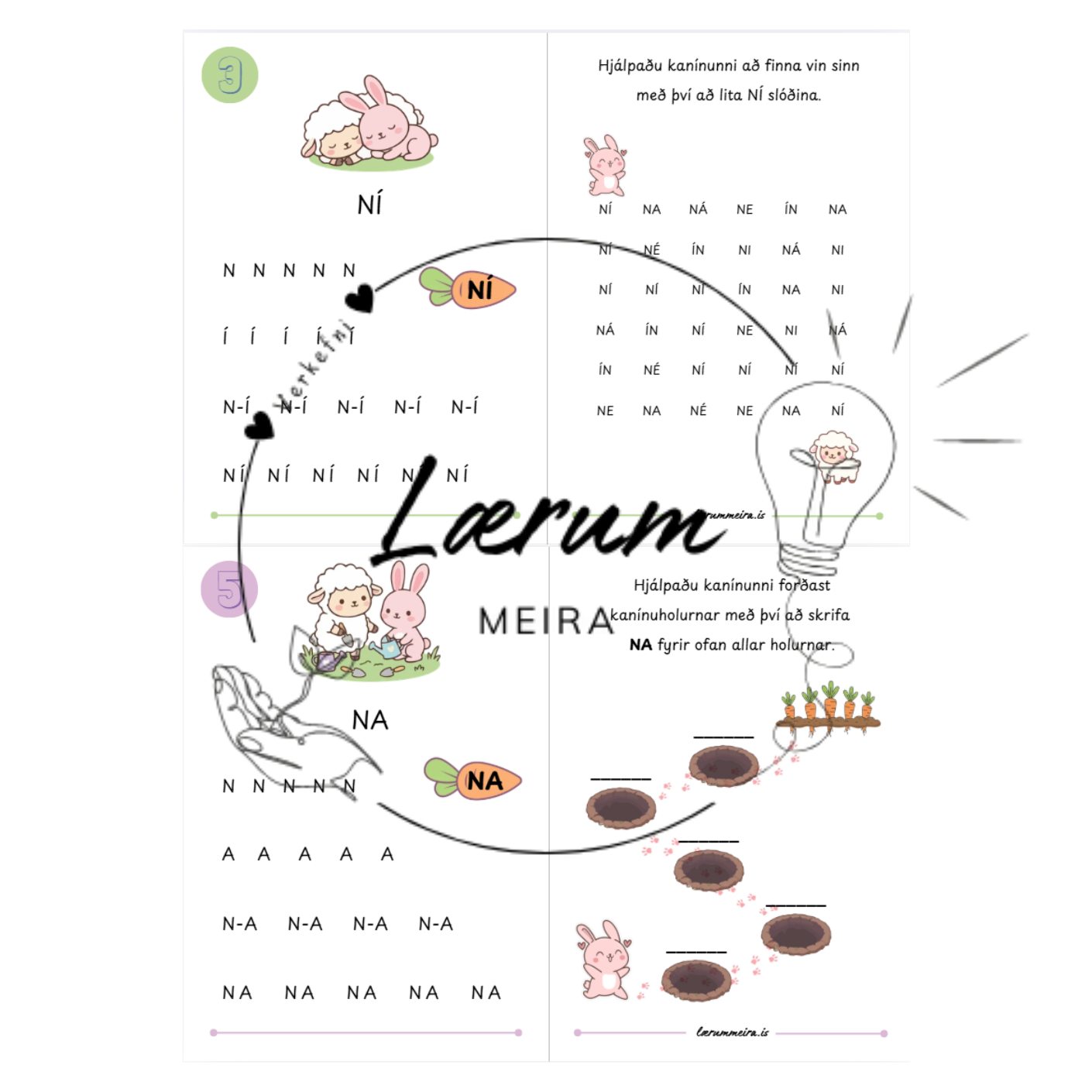 KA-NÍ-NA Lestrarhefti 🐰