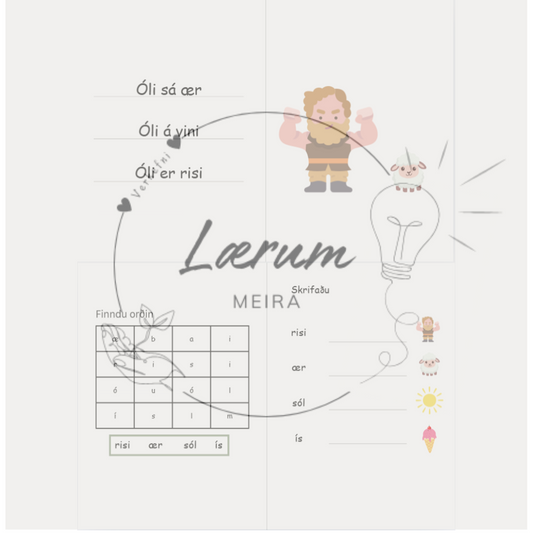 Lestrargleði 1 - Lestrarhefti fyrir byrjendur 📖
