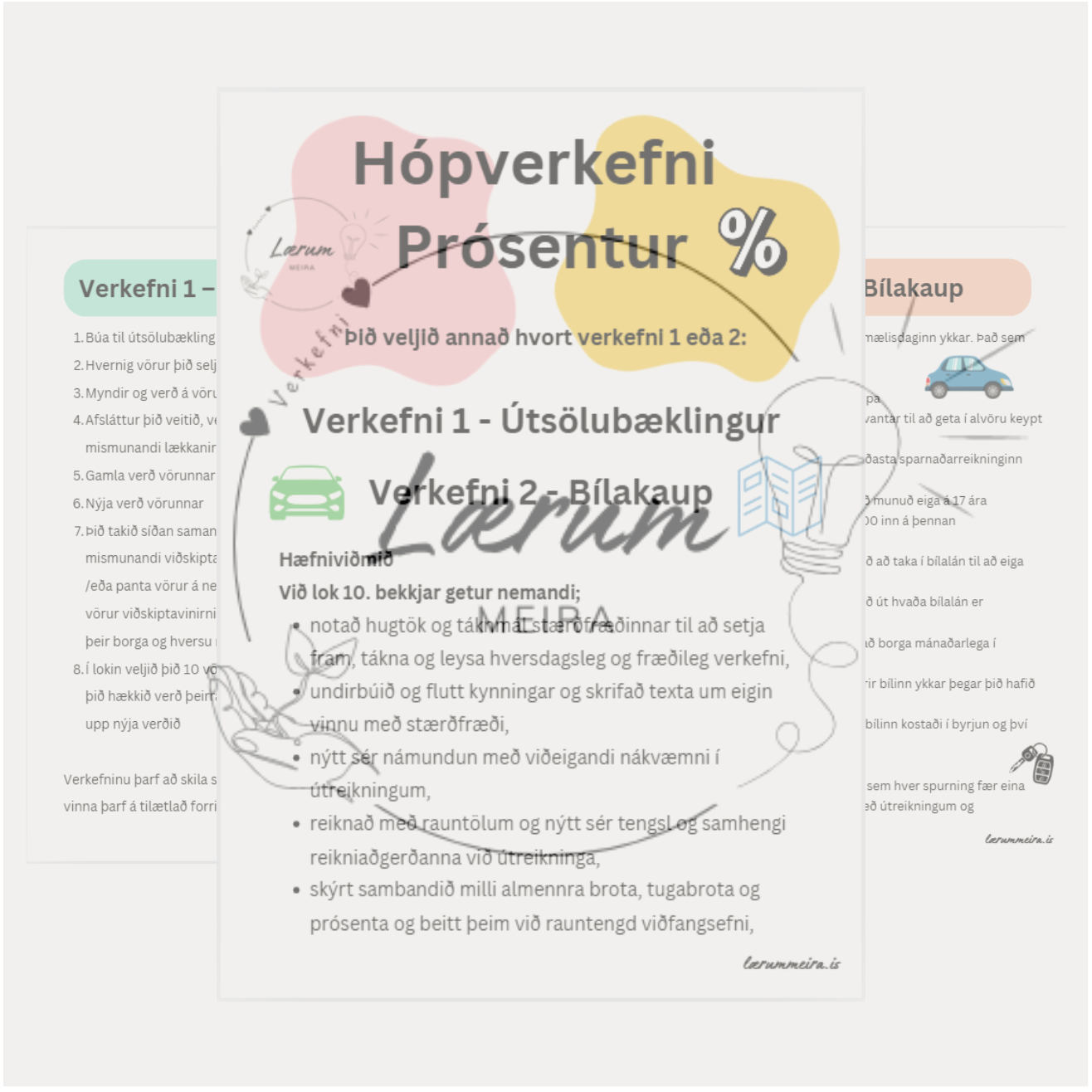 Prósentur - Hópverkefni