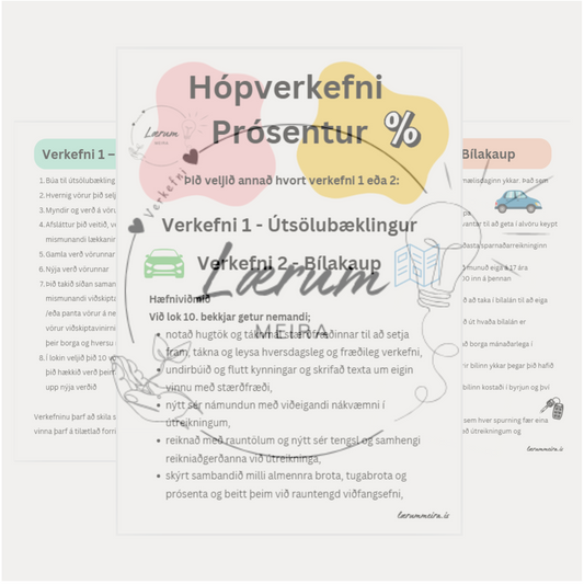 Prósentur - Hópverkefni