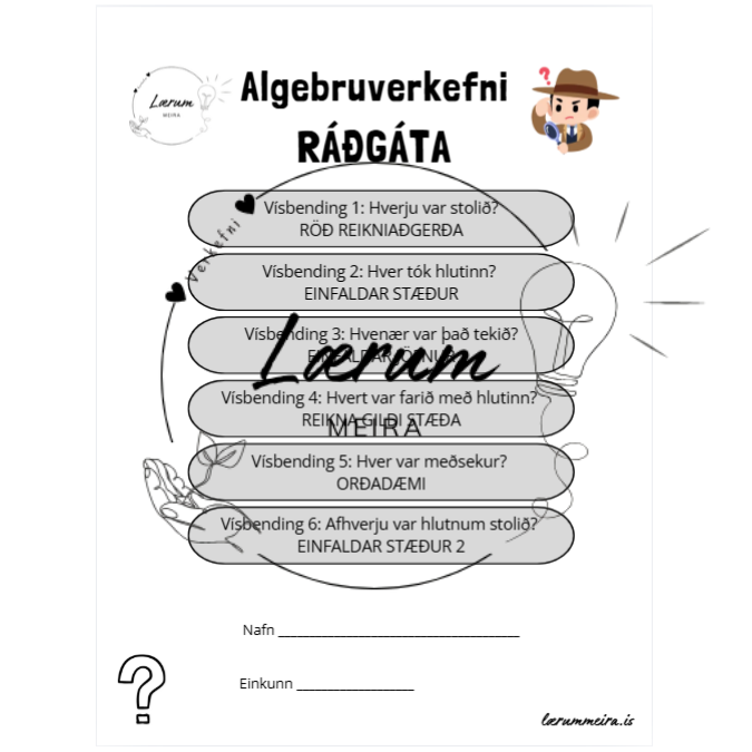 Algebruverkefni - Ráðgátan 🕵️