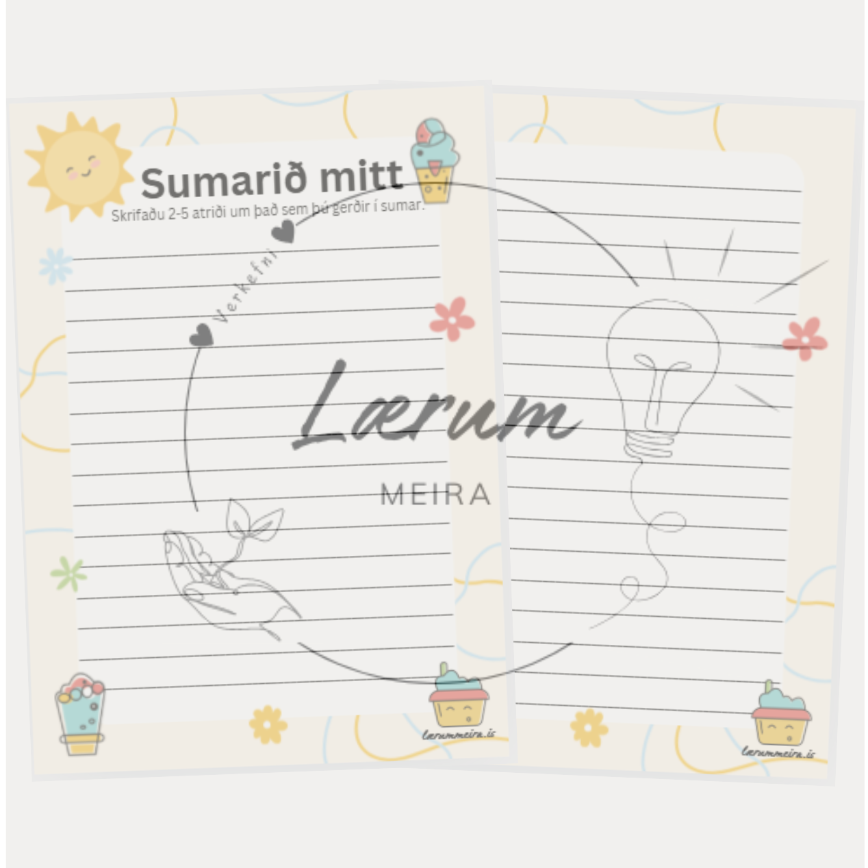 Sumarið mitt - ritunarverkefni (FRÍTT)