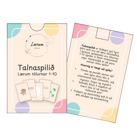 TALNASPILIÐ 🔢 Lærum tölurnar 1-10