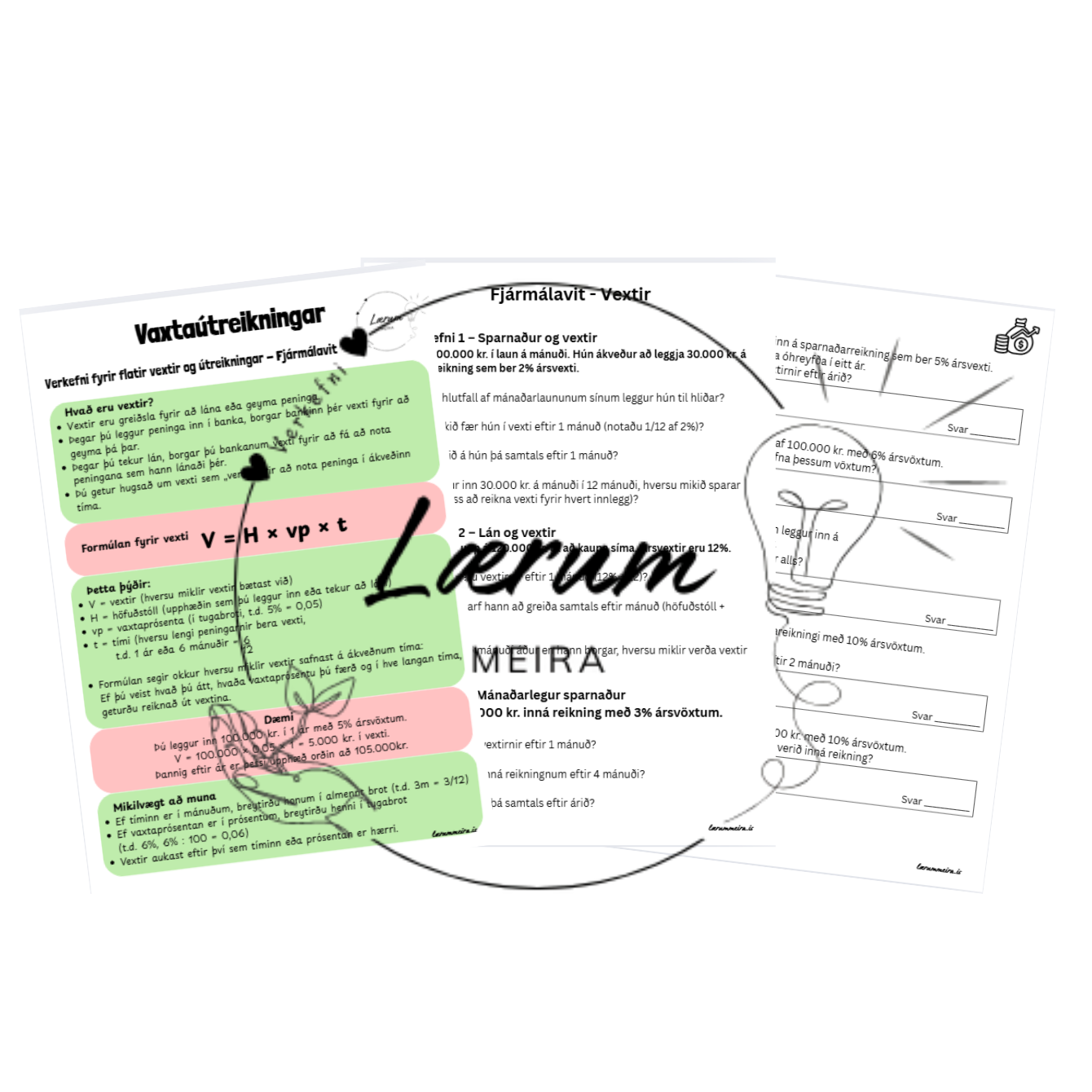 Vaxtaútreikningar - Flatir vextir 💰